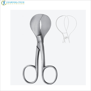 Ciseaux chirurgicaux manuels pour cordon ombilical Mod.USA, en acier inoxydable, instruments obstétricaux certifiés CE pour l'accouchement et l'utilisation médicale - Product Image 1