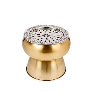 Black Brass Bakhoor Incense <b>Burner</b> Bowl With Engraved <b>Silver</b> Ash Catcher Tray Wholesale Charcoal Censer Holder Arabian Mabkhara - Product Image 2