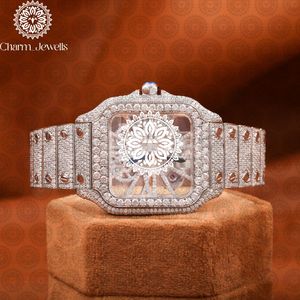 Reloj de Lujo para Hombre Charm Jewells, Caja de Acero Inoxidable, Esfera Analógica de 40 mm, Cierre Oculto con Botón, Cristal, Mecánico, 10 Bar - Product Image 2