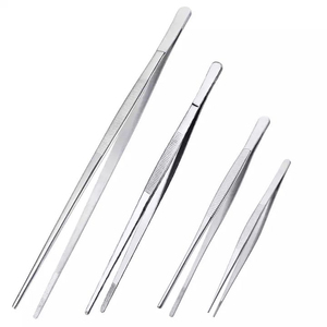 Ensemble de pinces de cuisine en acier inoxydable, 4 pièces, pinces alimentaires robustes avec pointes dentelées pour la cuisson et la présentation - Product Image 1