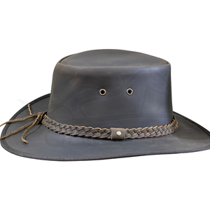 Sombrero de Vaquero de Cuero Genuino Marrón Estilo Rancho con Banda Trenzada Hecha a Mano, Clásico para Exteriores, Directo de Fábrica, Sombreros de Vaquero Unisex de Moda - Product Image 2