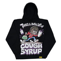 Hoodie Pria Berkualitas Tinggi 100% Katun Tebal dengan Cetakan 'THAT'S A AWFUL LOT OF COUGH SYRUP' untuk Pakaian Streetwear Pria