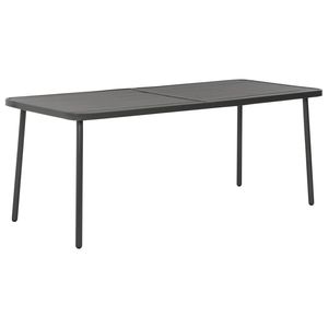 Juego de comedor de patio de acero de 9 piezas gris oscuro para uso en el jardín - Product Image 2