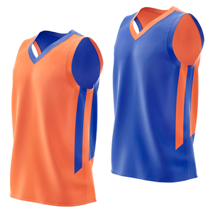 Maillot de basketball réversible en mesh pour entraînement, uniforme d'équipe de basketball, débardeur d'entraînement uni sans manches, double face, athlétique - Product Image 1