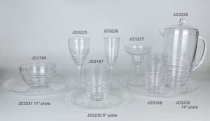 Jack Worth 20 oz Blue Swirl <b>Plastic</b> Vintage Tumbler Highball <b>Glasses</b> Break Resistant <b>for</b> <b>Party</b> Restaurant Wedding - Product Image 6