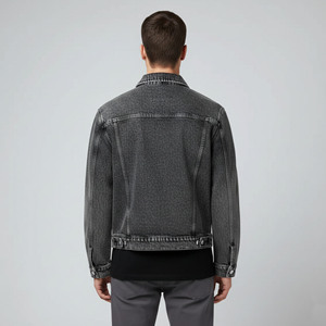 Veste en jean vintage pour homme, personnalisable, hiver, manches longues, épaisse, respirante, coupe-vent, 100% coton - Product Image 6