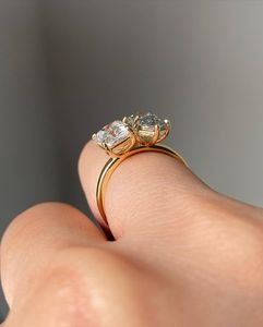 Anillo de Compromiso con Diamante Cultivado en Laboratorio, Certificado por IGI, Anillo de Boda de 2.40 Quilates, Oro Amarillo de 14k, Joyería para Regalo de Fiesta - Product Image 6