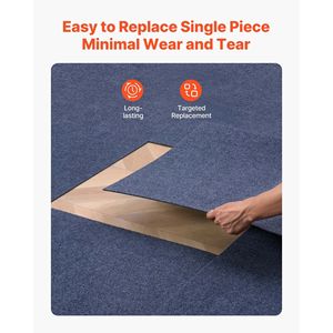 Paquete de 15 Baldosas de Alfombra Autoadhesivas de 24x24 Pulgadas, Baldosas de Alfombra Cuadradas Autoadhesivas con Acolchado Suave y sin Costuras para Pisos Comerciales - Product Image 6