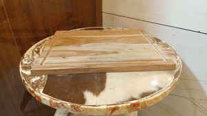 Tabla de cortar de madera de acacia grande, tabla de cortar de cocina pulida con artesanías de madera resistentes al jugo, cajas de madera, letreros de pared - Product Image 6