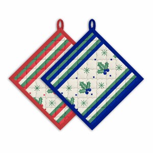 Porte-ustensiles 100% coton, motif de Noël imprimé, taille et logo personnalisés, porte-ustensiles pour Noël - Product Image 6