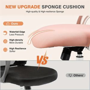 Mesh Ergonomic <b>Office</b> Chair Adjustable Flip-up Arms Headrests Comfortable Lumbar Support for Home <b>Office</b> <b>Computer</b> Desk Chair - Product Image 5
