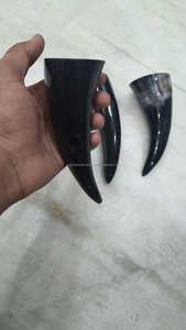 Cuerno para beber de búfalo pequeño de 100ml, estilo Animal tallado, cuerno de buey náutico, artesanías naturales de Color negro - Product Image 4