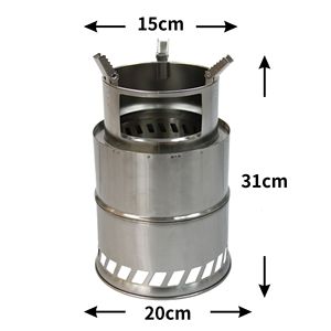 Poêle à bois de camping portable en acier inoxydable - Product Image 4
