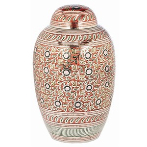Hermosa Urna Conmemorativa de Latón Negro Antiguo, Totalmente Grabada, Estilo Americano/Europeo, para Guardar Cenizas de Adultos - Product Image 5