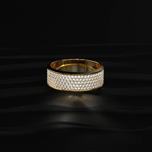Round Cut Multi <b>Row</b> Diamond Eternity Band Men's <b>Gift</b> Diamond Ring Lab Grown Gold Diamond Ring Diamond Ring <b>Gift</b> for Men's - Product Image 1
