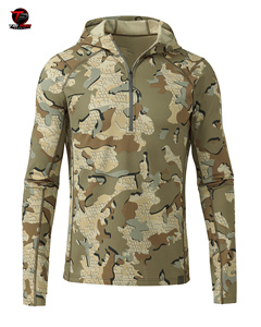 Sudadera Térmica Ligera de Alto Rendimiento para Hombre, con Capucha Integrada, Cremallera de Cuarto, Camuflaje Montaña, Color Verde Oliva, para Caza y Actividades al Aire Libre - Product Image 2