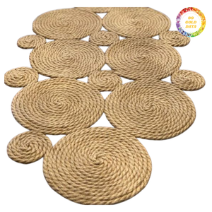 Handmade Long Seagrass Rug Natural Woven Runner Carpet Rustic Style Decor - Product Image 1