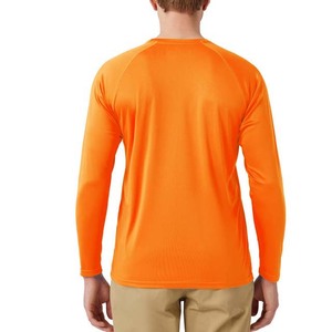 Camisa de Pesca de Manga Larga para Hombre, Color Naranja, Protección Solar UPF 50, Secado Rápido, Poliéster, Estilo Pullover, Talla Adulto - Product Image 6