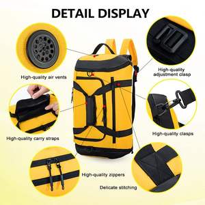 Bolsa de Viaje Extensible Impermeable de Nailon con Cierre de Cremallera, Mochila Deportiva de Gran Capacidad, Unisex y con Logotipo Personalizado - Product Image 6