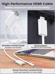 HDMI to USB-C Adapter Cable with HDCP Support, Stream Netflix to <b>TV</b>/Projector, <b>Plug</b> and Play - Product Image 5