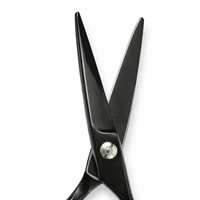 Ciseaux de barbier professionnels en acier inoxydable, lame tranchante, pour droitiers, manche moyen, poignée en acier inoxydable, MANAN INSTRUMENTS
