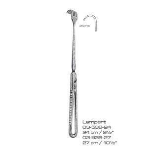เครื่องมือผ่าตัดแบบแมนนวล Lampert Mini-Langenbeck Retractor ขนาด 25 มม. 24 ซม./9½ นิ้ว 27 ซม./10½ นิ้ว ทำจากสแตนเลสสตีล ระดับ Class I - Product Image 1