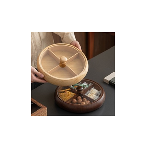 Caja para Almacenar y Servir Frutos Secos Hecha de Madera Natural y Sólida, Ecológica y Personalizable - Product Image 2