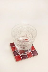 Ensemble de dessous-de-verre en mosaïque de verre carrée en forme de fleur de tulipe, tapis de protection de surface de table, support de boisson résistant à la chaleur pour verrerie - Product Image 3