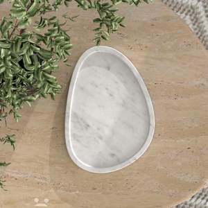 Plateau en marbre travertin irrégulier très vendu, plateau de table basse de luxe en pierre, plateau décoratif minimaliste, décoration d'intérieur haut de gamme, meilleure vente - Product Image 3