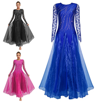 Robe de danse contemporaine et lyrique pour femmes adultes, idéale pour la scène et la performance, en polyester 100%, avec motifs par transfert thermique
