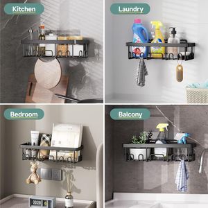 Set di 6 Mensole Adesive Antiruggine Senza Foratura, Portasapone da Bagno di Grande Capacità - Product Image 5