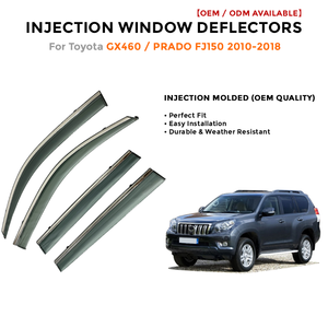 แผ่นบังแดดหน้าต่างรถยนต์สำหรับ Toyota Land Cruiser Prado FJ150 2010-2018 Lexus GX460 แผ่นกันลม แผ่นกันฝน - Product Image 2