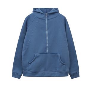 Otoño Invierno 2025 nueva moda Casual deportes media cremallera con capucha suéter corto de felpa antiarrugas - Product Image 4