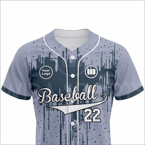 Custom Baseball Jersey Uniform Set Moisture Wicking Quick Dry Polyester Sublimation Team Sportswear OEM In Cheap Price - Product Image 4
