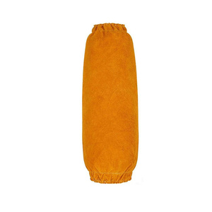 Manches de soudage en cuir de vachette pleine fleur JNMSAFETY de haute qualité, résistantes au feu et à la chaleur, avec trou pour le pouce, protection des mains - Product Image 1