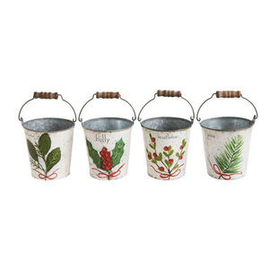 Juego de 4 Cubos Navideños de Metal, Diseño Popular, Calidad de Lujo, para Sublimación, Artículo de Regalo Navideño, Precio Bajo - Product Image 1