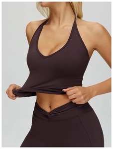 Camiseta sin mangas personalizada al por mayor con logo, para mujer, tallas grandes, tacto nude, transpirable, ecológica, de secado rápido, reversible, de elastano/poliéster - Product Image 2