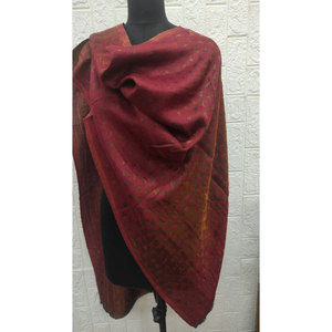 Premium Fine Wool Zari Pyramid Stoles Luxury Fine Wool Silk Lurex Blend <b>Shawls</b> 70x200 Cms Elegant Designer <b>Wraps</b> for Women - Product Image 2