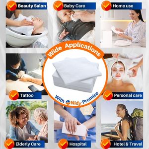 Toalla Desechable Premium Nidy EcoClean 20x30 cm, PP No Tejido, Suave, Absorbente, Higiénica, Impermeable, Transpirable, Multifuncional para la Cara - Product Image 6
