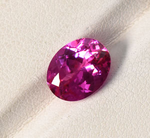 Lab Rubellite Tourmaline Piedra preciosa suelta Paso ovalado Corte en varios tamaños 5X3mm a 10X8mm Color zafiro rosa - Product Image 1