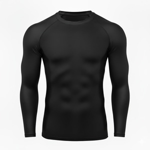 Camiseta de Compresión Sublimada Personalizada - Camiseta de Manga Larga para Entrenamiento de BJJ para Hombre - Product Image 1