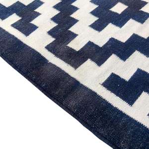 Tapis colorés en coton à tissage plat fabriqués à la main Accents de maison scandinaves élégants pour les espaces de vie Vibrant 023 Set - Product Image 6