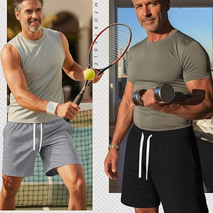 Pantalones Cortos de Algodón Ligeros para Hombre, Color Sólido, Cintura Elástica, Pantalones Cortos Casuales de Verano, Impresión Personalizada OEM, Suministro al por Mayor - Product Image 2