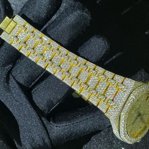 Reloj de Pulsera Personalizado Hecho a Mano con Joyas de Belleza Artísticas, Unisex, Clásico, Hip Hop, Automático, Mecánico, de Acero Inoxidable, con Cristal de Zafiro, 100 Bares - Product Image 3