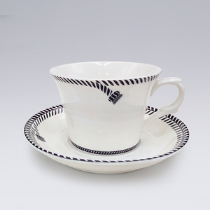 Taza de Café de Cerámica con Textura de Cuerda Monocromática de Lujo, Impresa por Transferencia de Agua - Regalo Promocional - Product Image 1