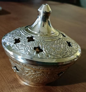 Quemador de incienso de latón en relieve hecho a mano, Red de Semillas de madera, quemador de carbón para decoración del hogar, difusor de Aroma para perfumería - Product Image 2