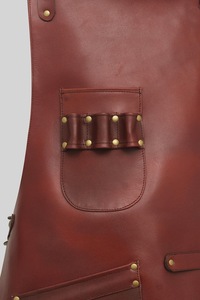 Delantal de Cuero de Grano Completo con Múltiples Bolsillos, Ajustable en la Espalda, Ropa de Trabajo para Hombres y Mujeres - Product Image 3