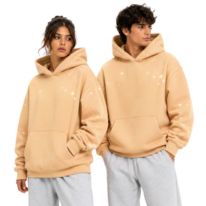 Sweat à capuche unisexe personnalisé 2027 en polaire avec poche kangourou et détails scintillants en cristal – Streetwear Y2K personnalisé – Vente en gros B2B pour acheteurs américains - Product Image 1