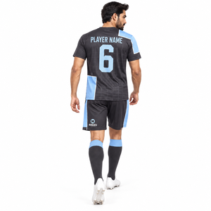 Tenue de football personnalisée pour hommes, maillot et short, vêtements de sport pour équipe adulte, respirant, séchage rapide, 100% polyester, kit d'entraînement - Product Image 3