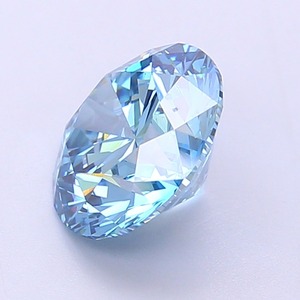 Diamant CVD de laboratoire taille ronde, 2,75 carats, couleur bleu vif fantaisie, clarté VS2, polissage excellent, pierre brute de qualité supérieure pour bague - Product Image 3